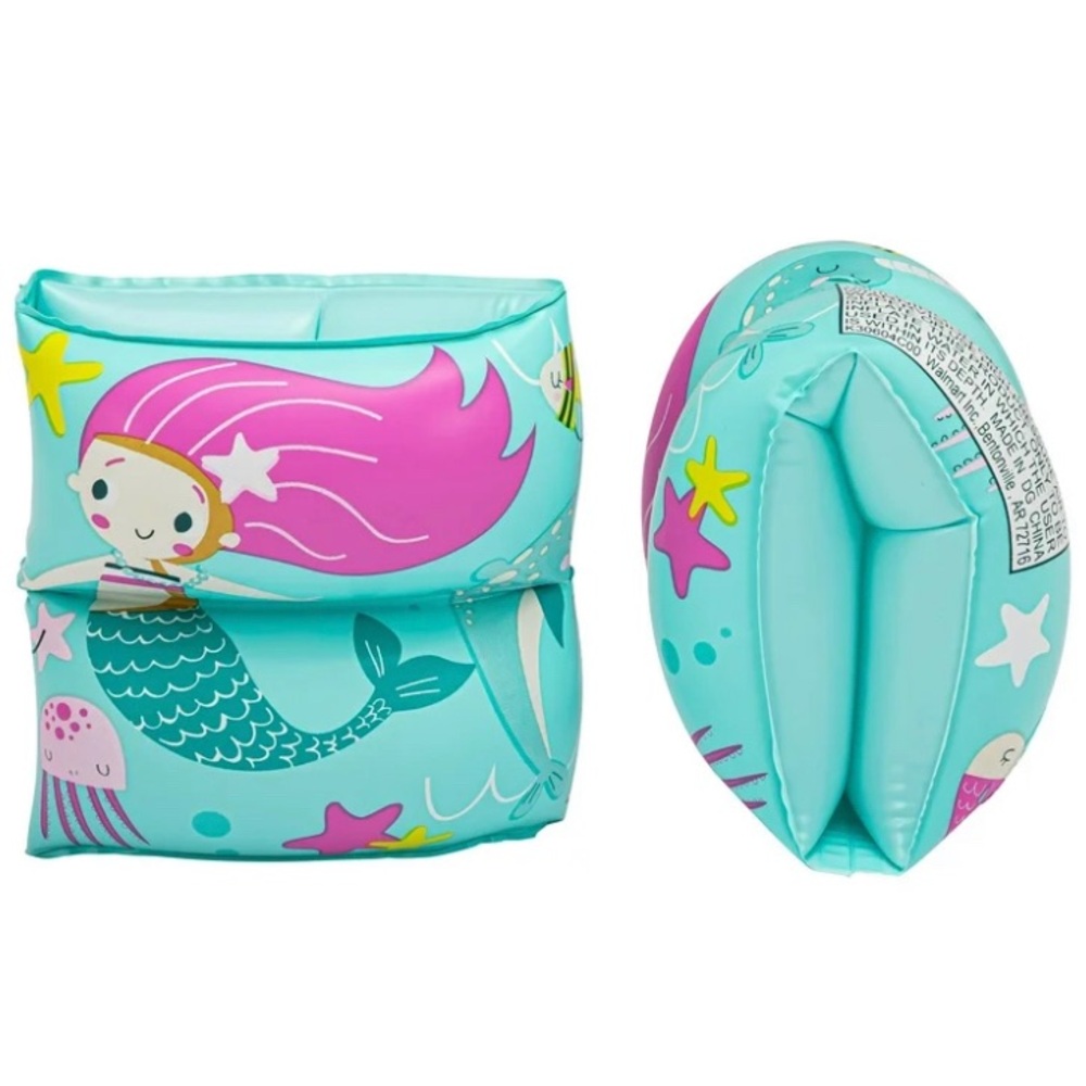 Bluescape mermaid infatable printed kids armbands for swimming And floating